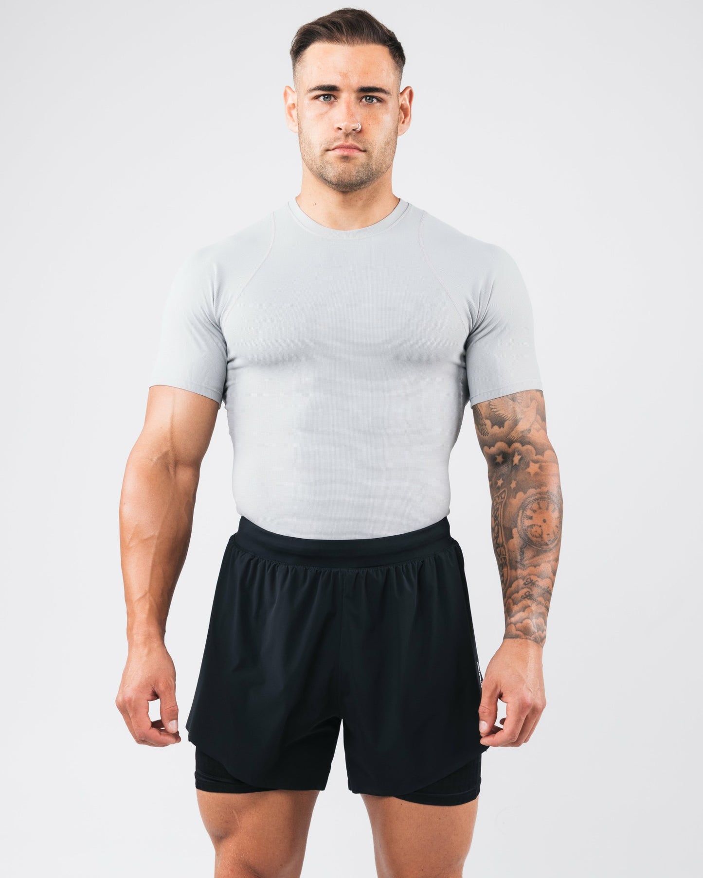 Power Short Sleeve - Chrome - Men's Athletic Shorts | Alphalete