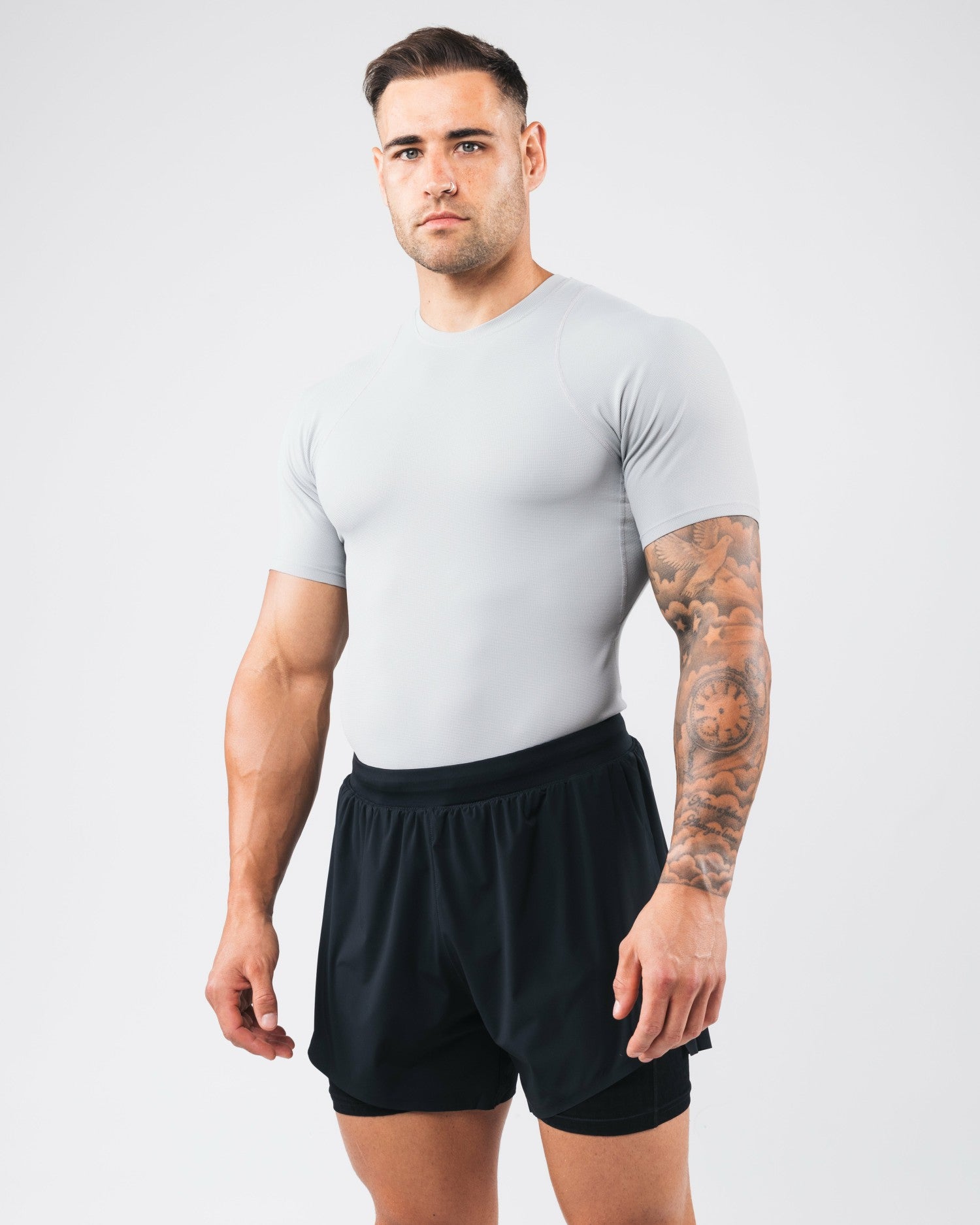 Power Short Sleeve - Chrome - Men's Athletic Shorts | Alphalete