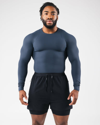 Power Long Sleeve - Shadow - Workout Clothes | Alphalete