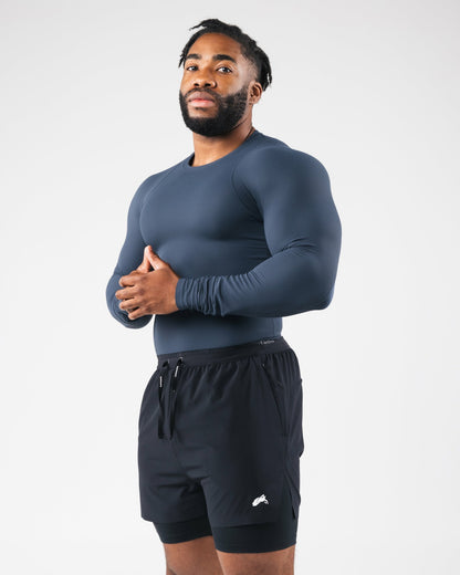 Power Long Sleeve - Shadow - Workout Clothes | Alphalete