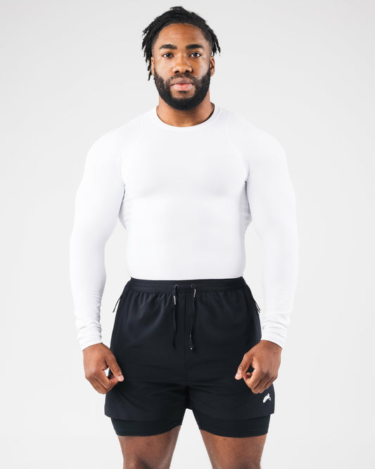Power Long Sleeve - White - Workout Clothes | Alphalete