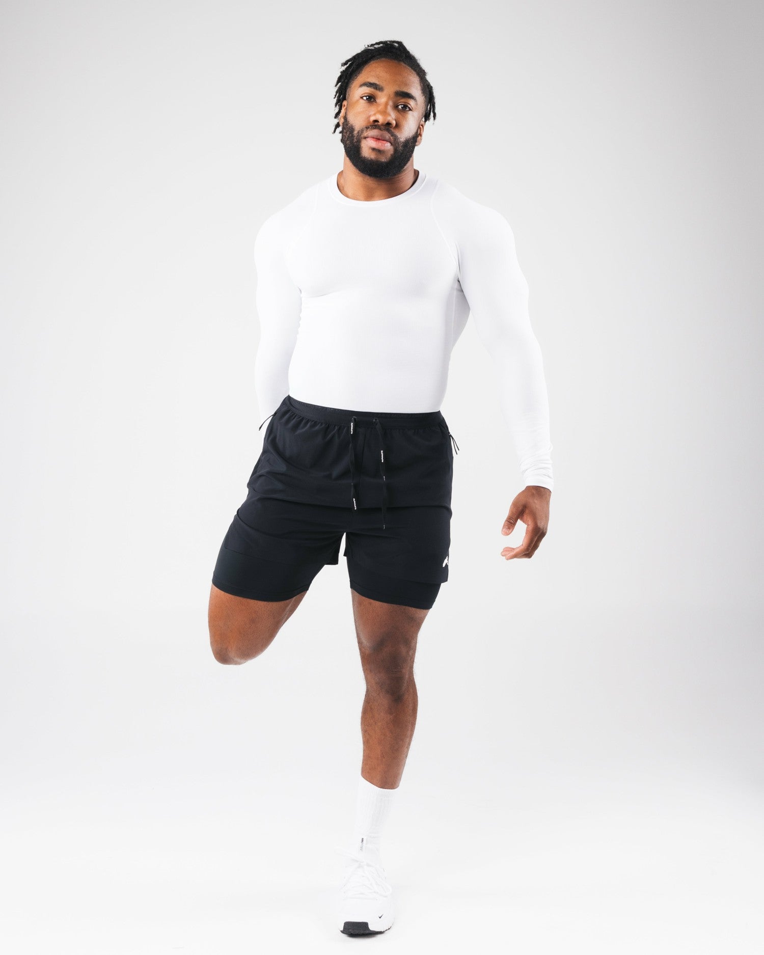 Power Long Sleeve - White - Workout Clothes | Alphalete