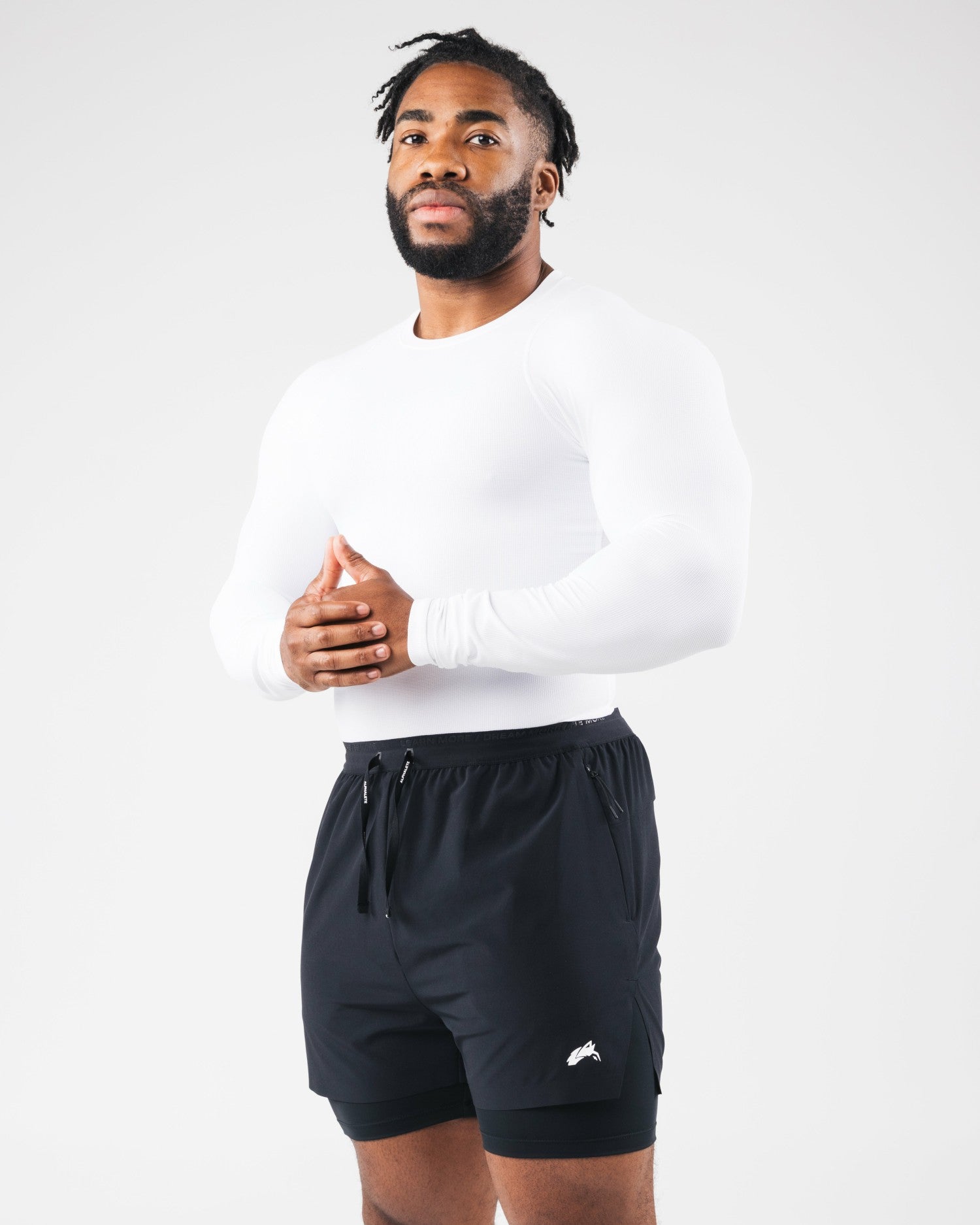 Power Long Sleeve - White - Workout Clothes | Alphalete