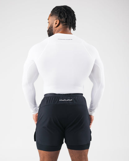 Power Long Sleeve - White - Workout Clothes | Alphalete