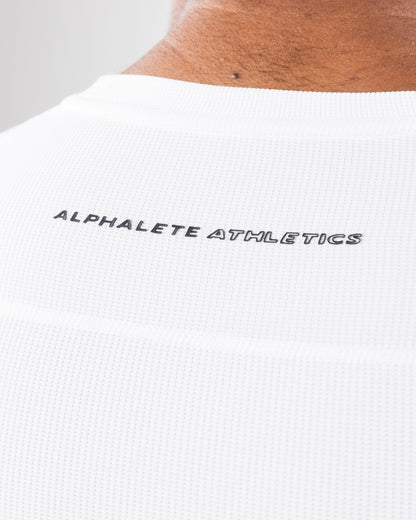 Power Long Sleeve - White - Workout Clothes | Alphalete