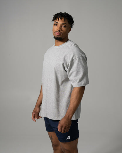 Alpha Tee - Med Heather Grey - Mens Workout Tee | Alphalete