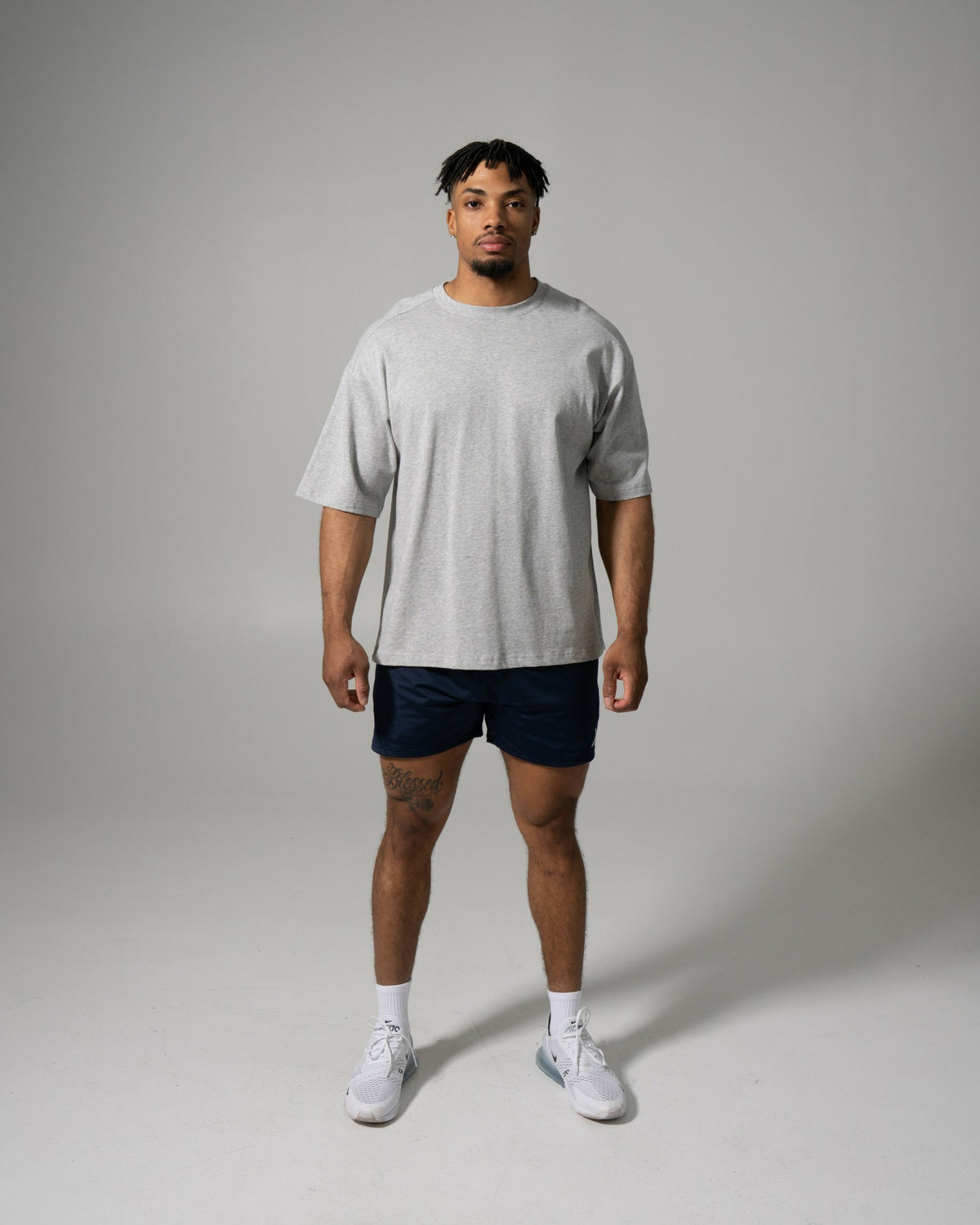 Alpha Tee - Med Heather Grey - Mens Workout Tee | Alphalete