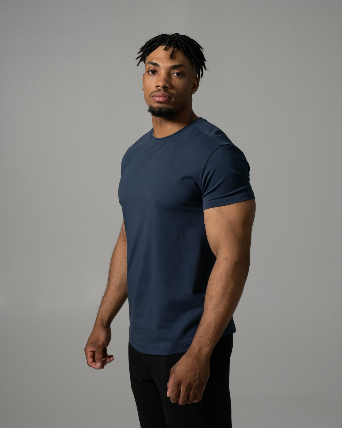 Precision Tee - Muted Blue - Mens Workout Tee | Alphalete