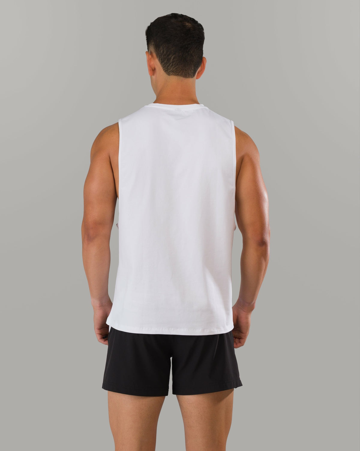 Force Core Cutoff - White - Mens Workout Tee | Alphalete