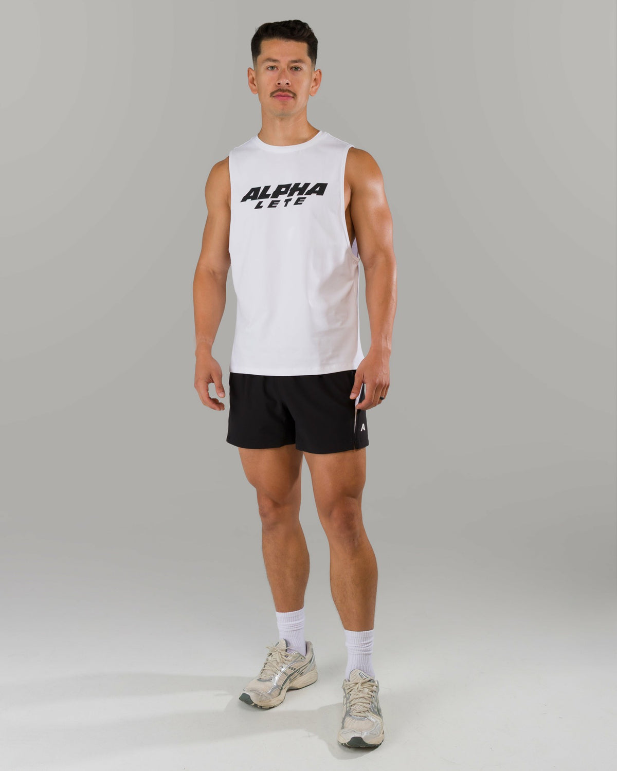 Force Core Cutoff - White - Mens Workout Tee | Alphalete