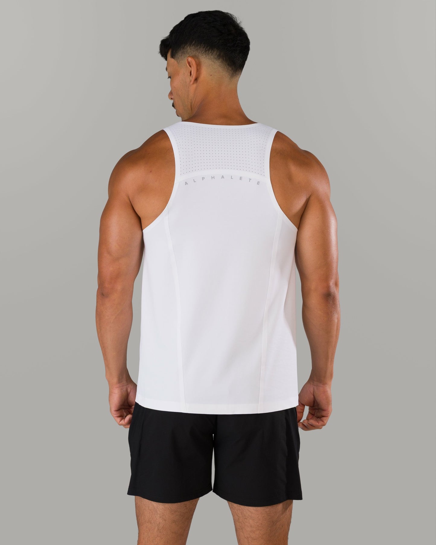 AeroFlex Vault Tank - White - Mens Workout Tee | Alphalete