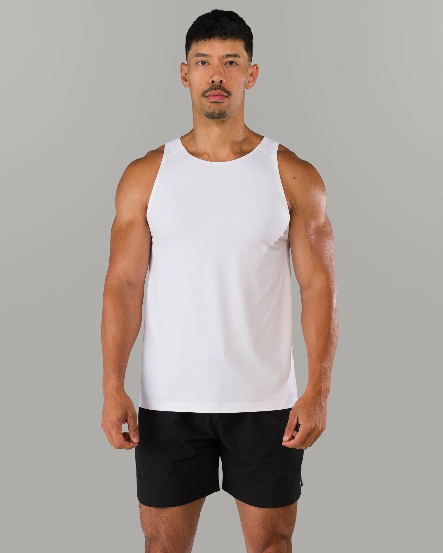 AeroFlex Vault Tank - White - Mens Workout Tee | Alphalete