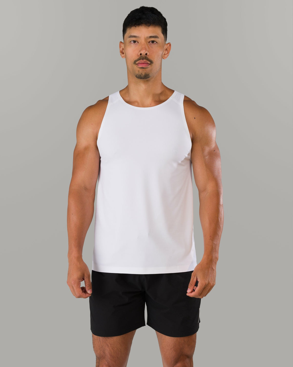 AeroFlex Vault Tank - White - Mens Workout Tee | Alphalete