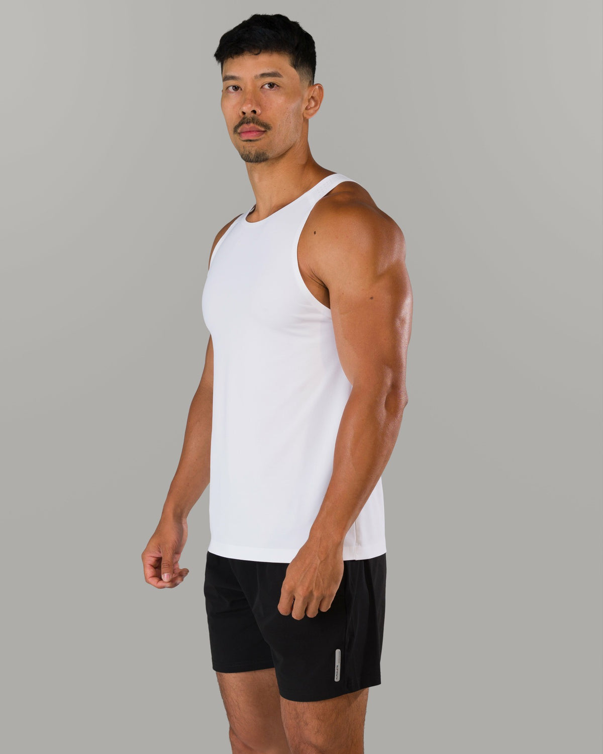 AeroFlex Vault Tank - White - Mens Workout Tee | Alphalete