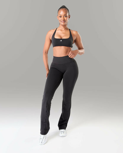 Amplify Ultra-High Rise Flared Pant Long - Black | Alphalete