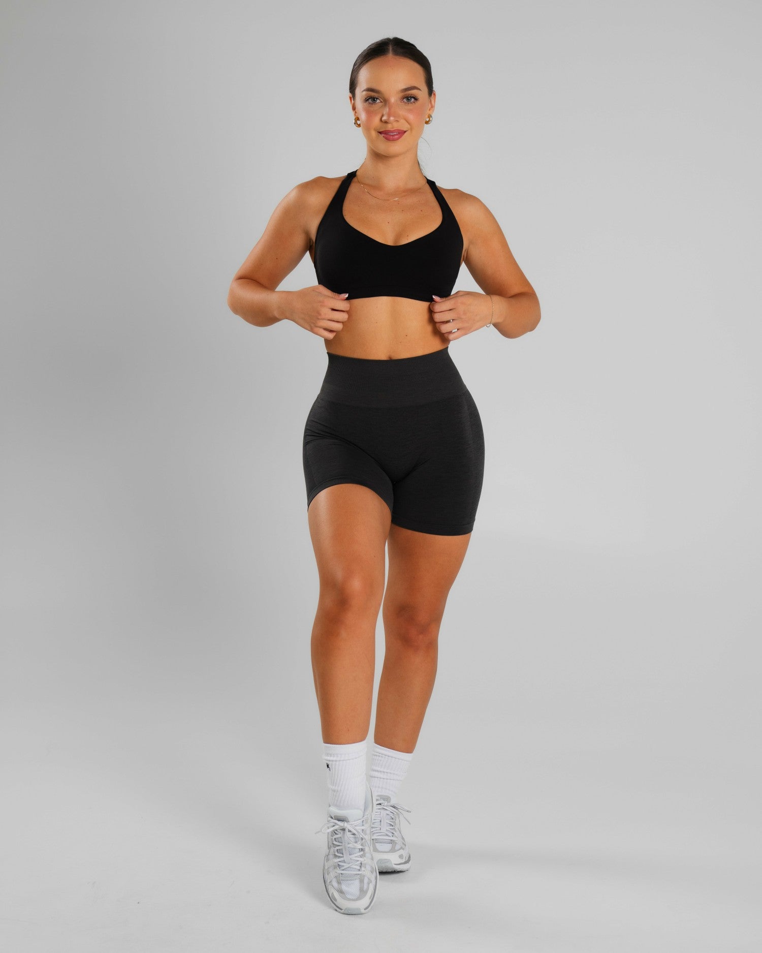 Amplify Ultra-High Rise Short - Dark Heather Grey | Alphalete
