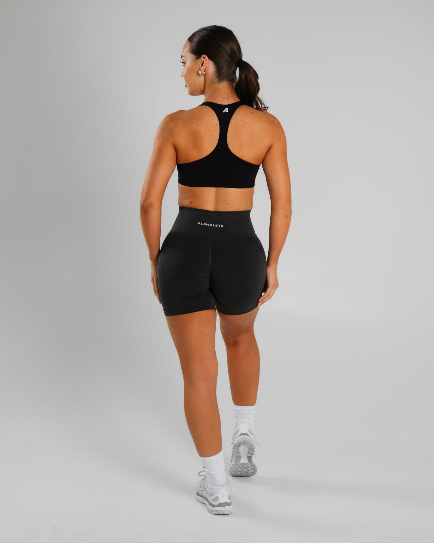 Amplify Ultra-High Rise Short - Dark Heather Grey | Alphalete