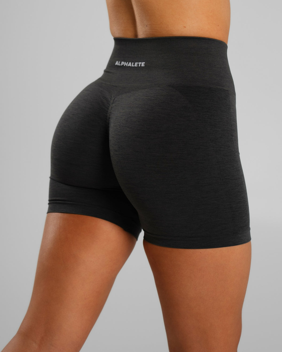 Amplify Ultra-High Rise Short - Dark Heather Grey | Alphalete
