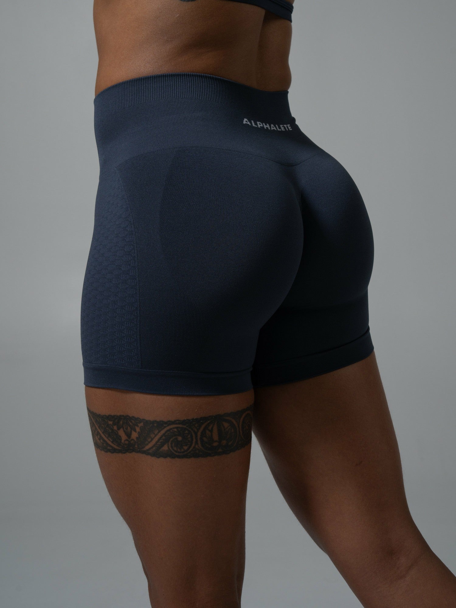 Contour Mid Rise Short - Dusty Navy | Alphalete