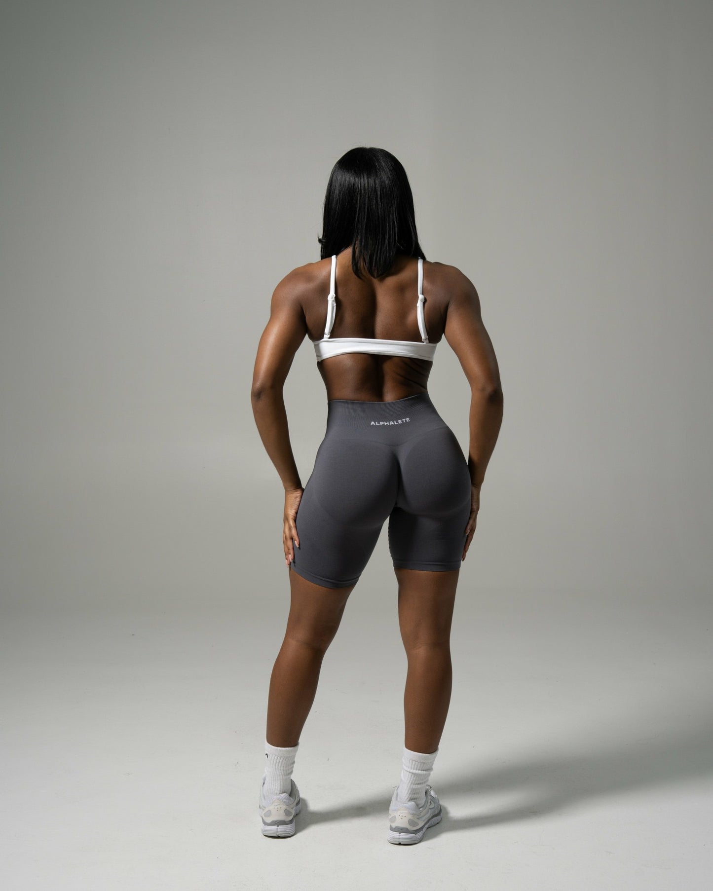Pump Mid Rise Biker Short - Thunderstorm | Alphalete