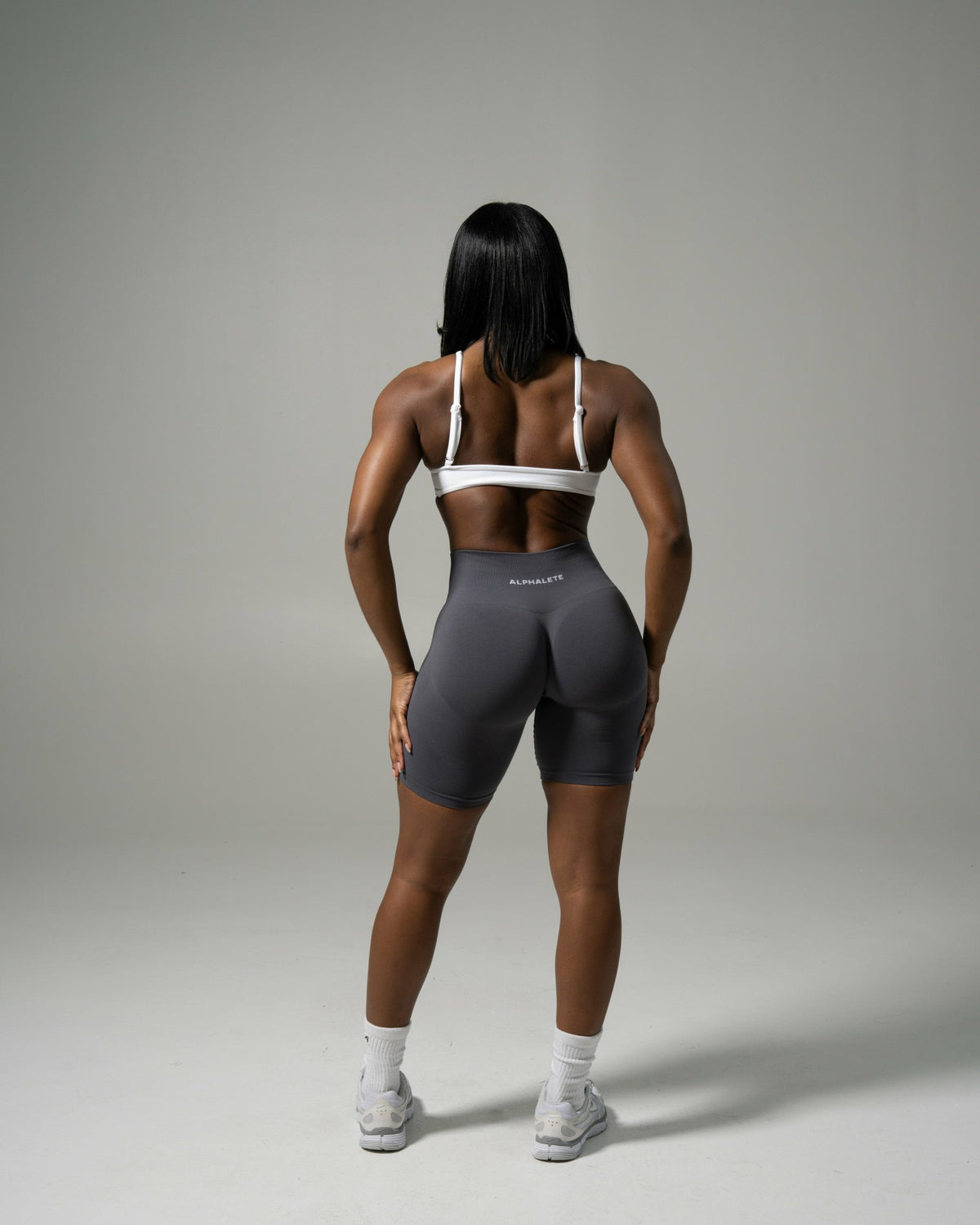 Pump Mid Rise Biker Short - Thunderstorm | Alphalete