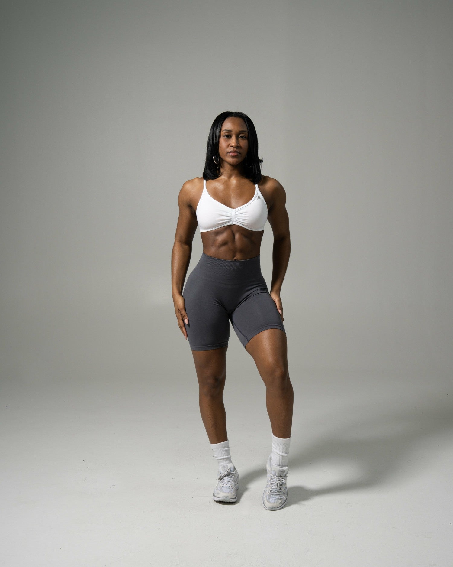 Pump Mid Rise Biker Short - Thunderstorm | Alphalete