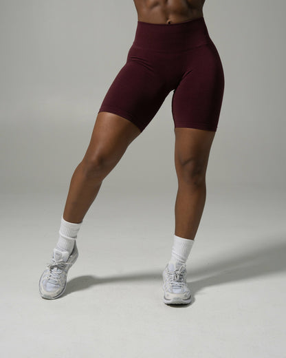 Pump Mid Rise Biker Short - Merlot | Alphalete
