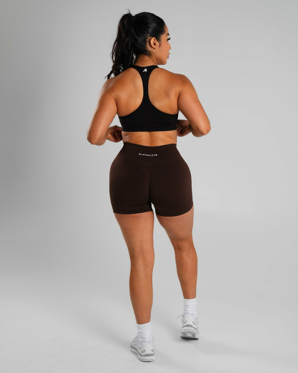 Amplify Mid Rise Short - Espresso | Alphalete