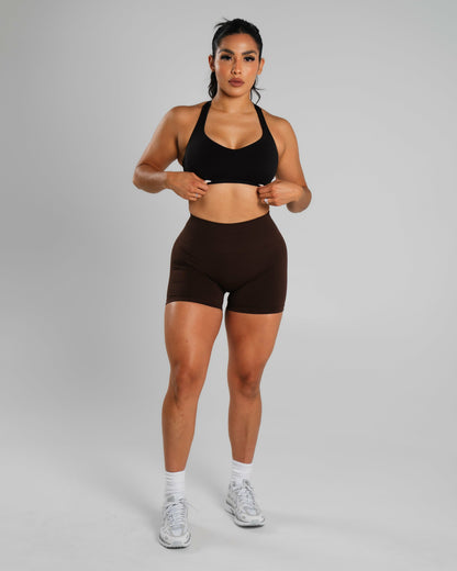 Amplify Mid Rise Short - Espresso | Alphalete