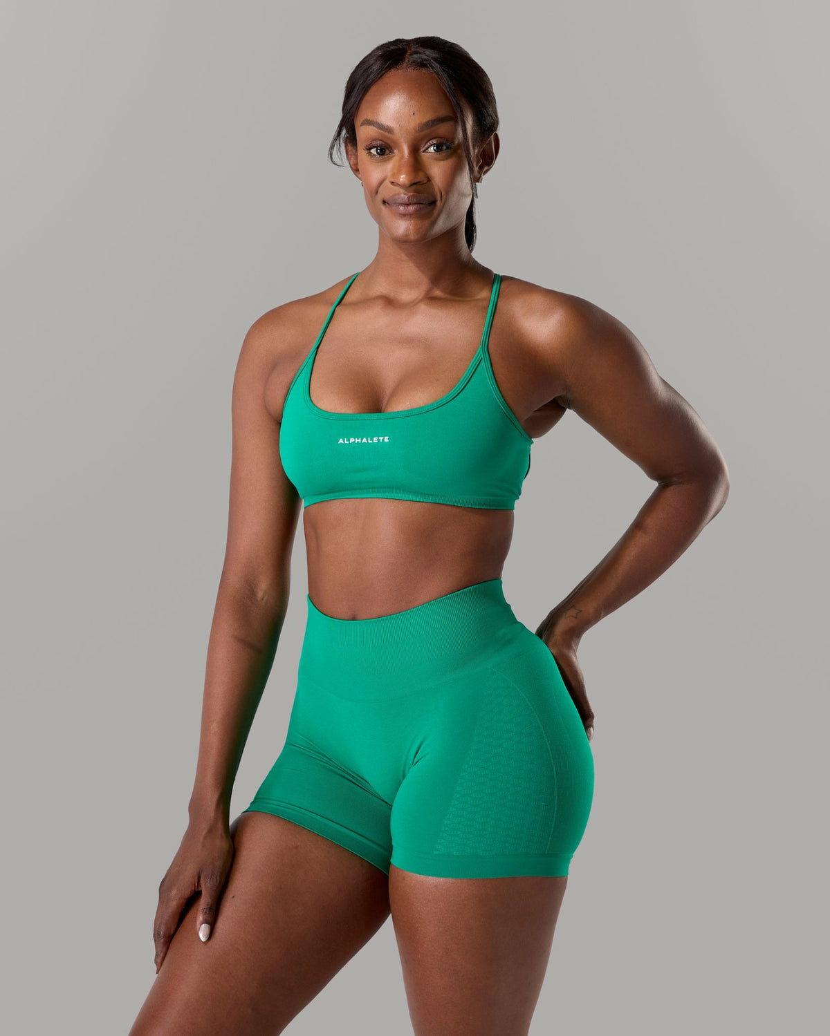 Amplify Open Back Bra - Grove - Best Sports Bra | Alphalete
