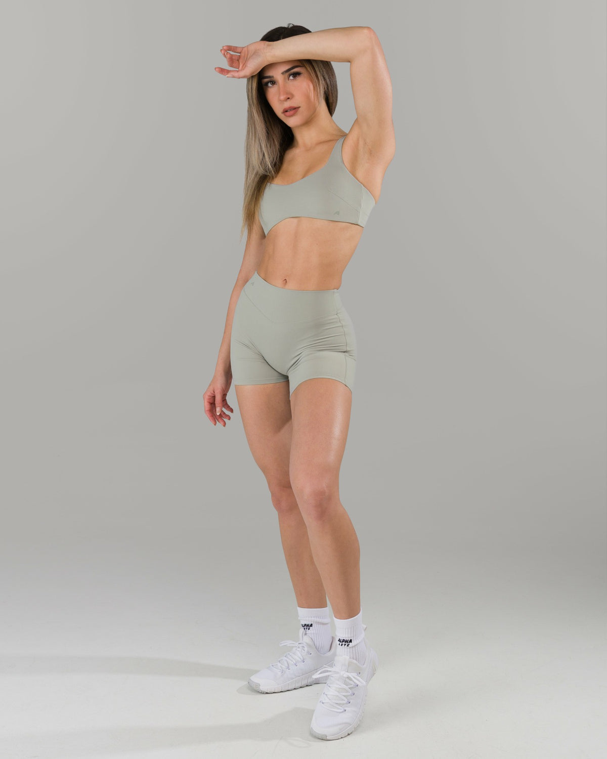 Lina Bra - Silver - Best Sports Bra | Alphalete
