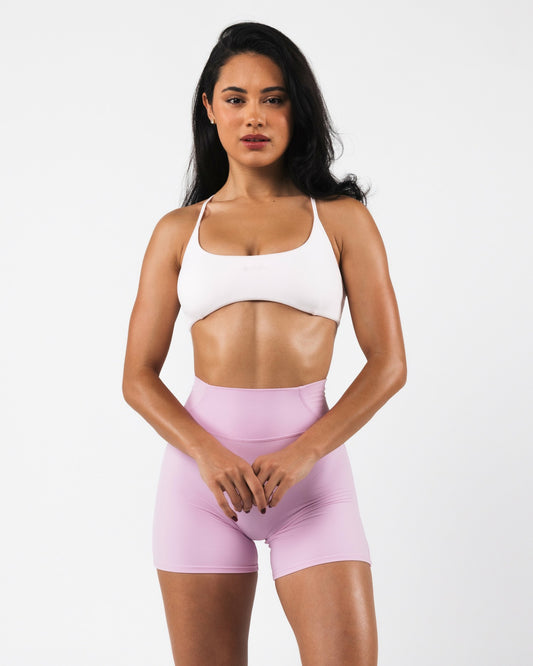 Aura Strappy Bra - White - Best Sports Bra | Alphalete
