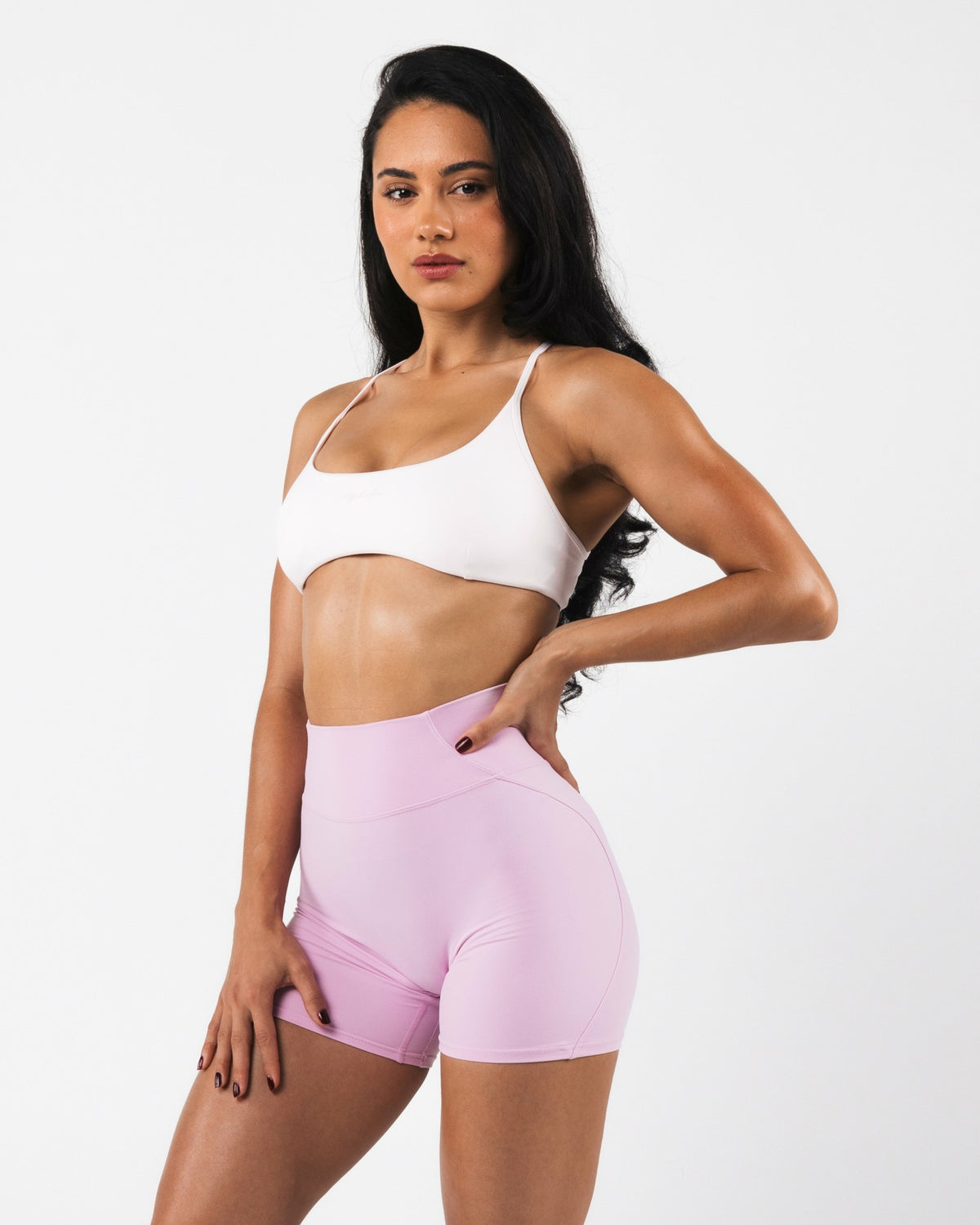 Aura Strappy Bra - White - Best Sports Bra | Alphalete