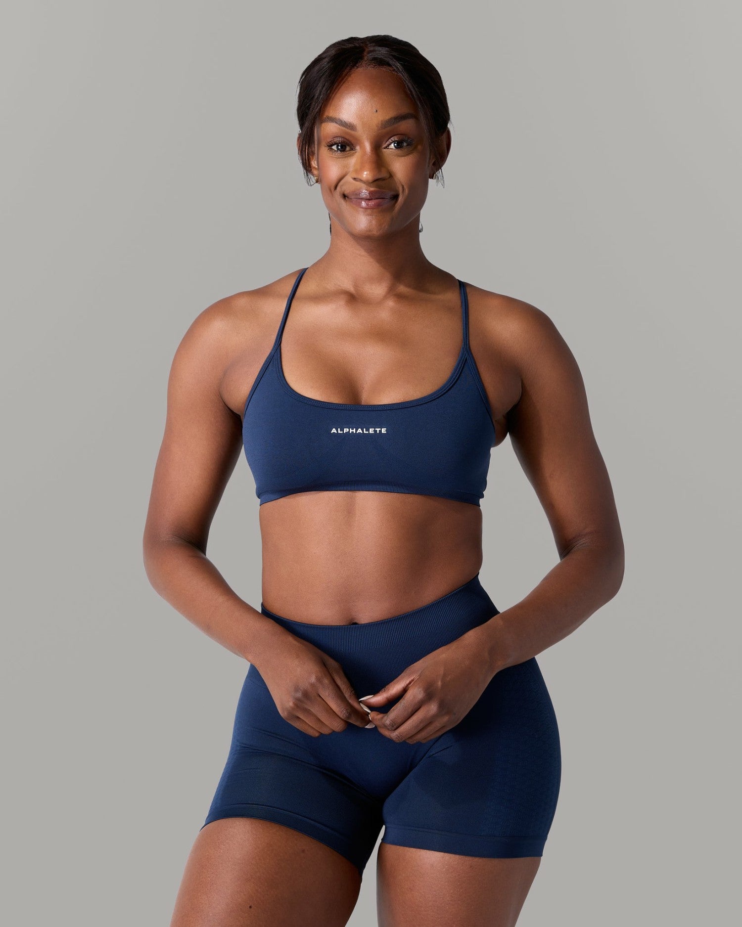 Amplify Open Back Bra - Anchor - Best Sports Bra | Alphalete