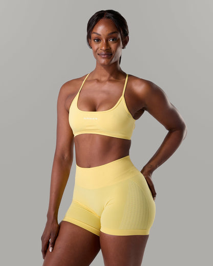 Amplify Open Back Bra - Canary - Best Sports Bra | Alphalete