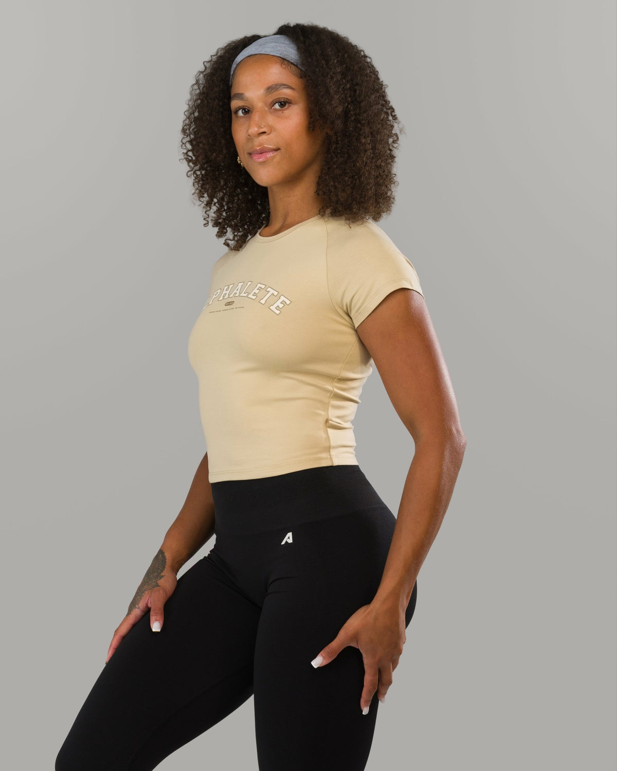 Varsity Baby Tee - Sahara - Workout Clothes For Women | Alphalete