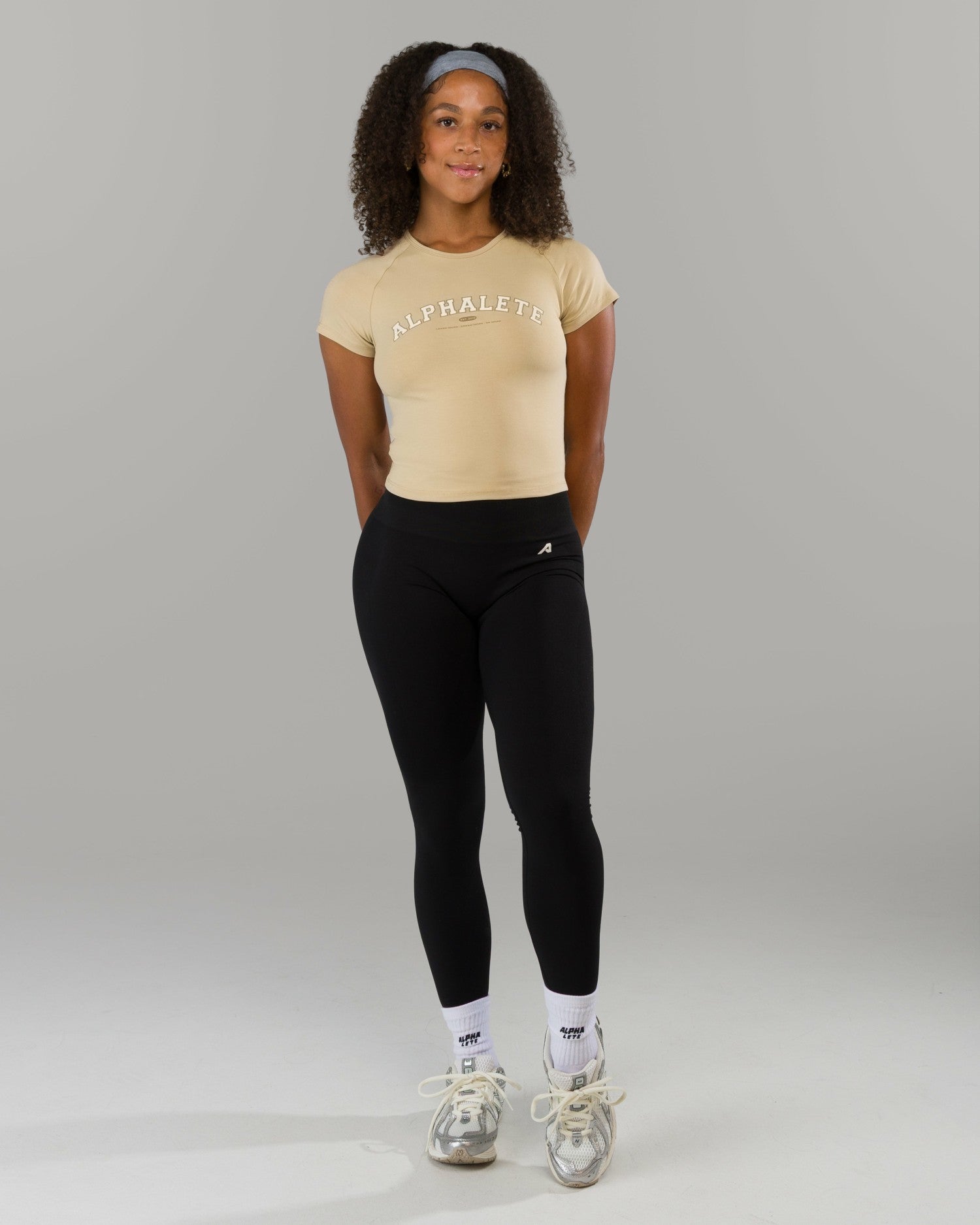 Varsity Baby Tee - Sahara - Workout Clothes For Women | Alphalete