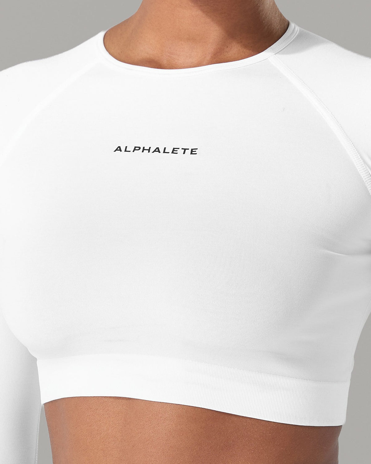 Amplify LS - White - Workout Clothes | Alphalete