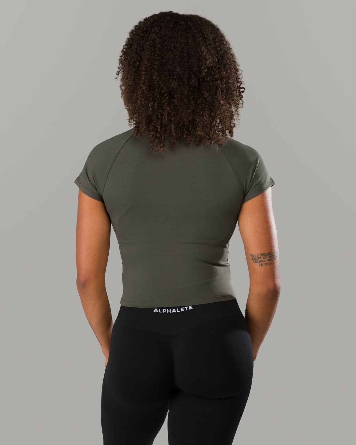 Icon Baby Tee - Pewter - Workout Clothes For Women | Alphalete