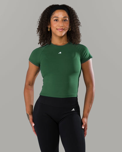 Icon Baby Tee - Court Green - Workout Clothes For Women | Alphalete