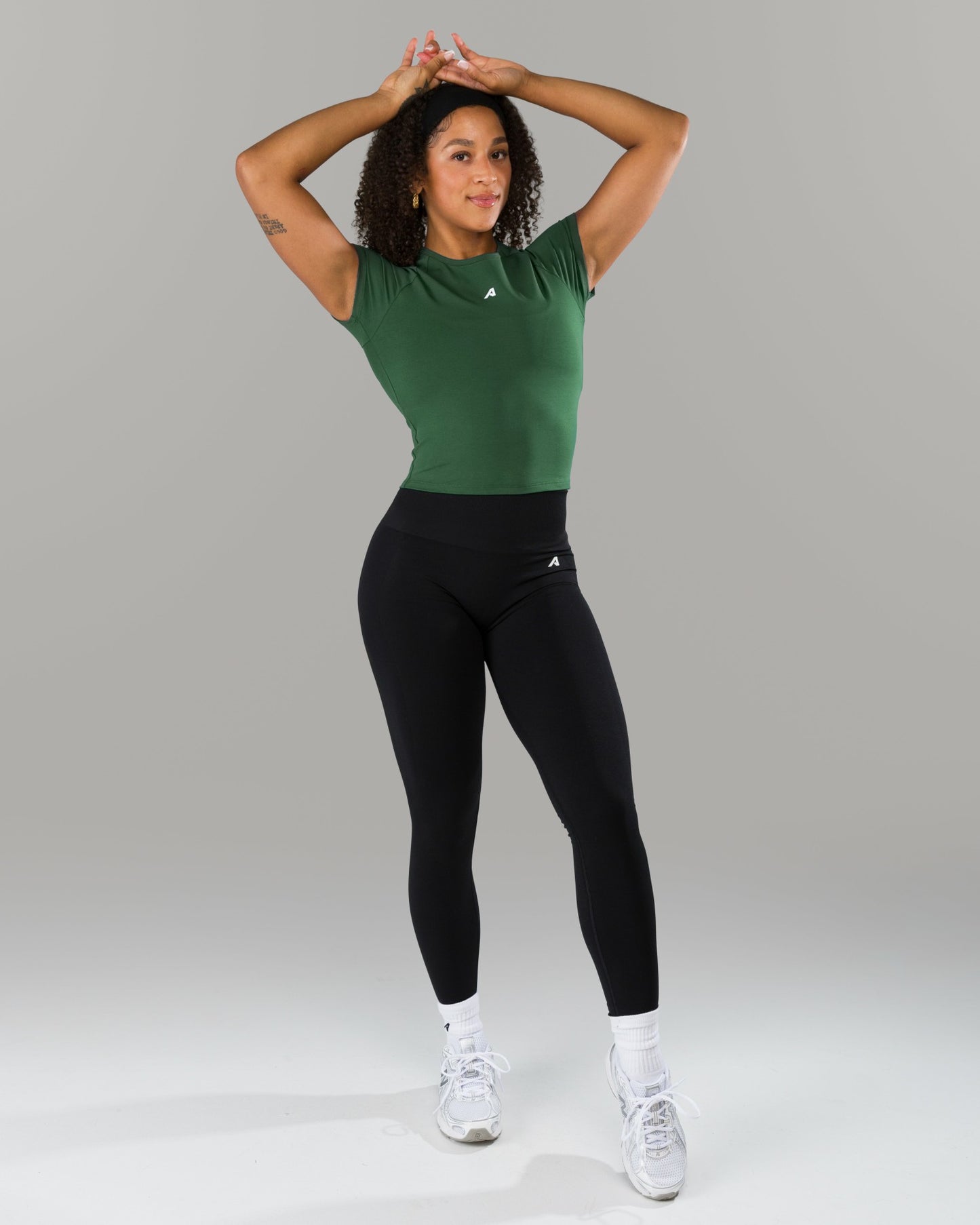 Icon Baby Tee - Court Green - Workout Clothes For Women | Alphalete