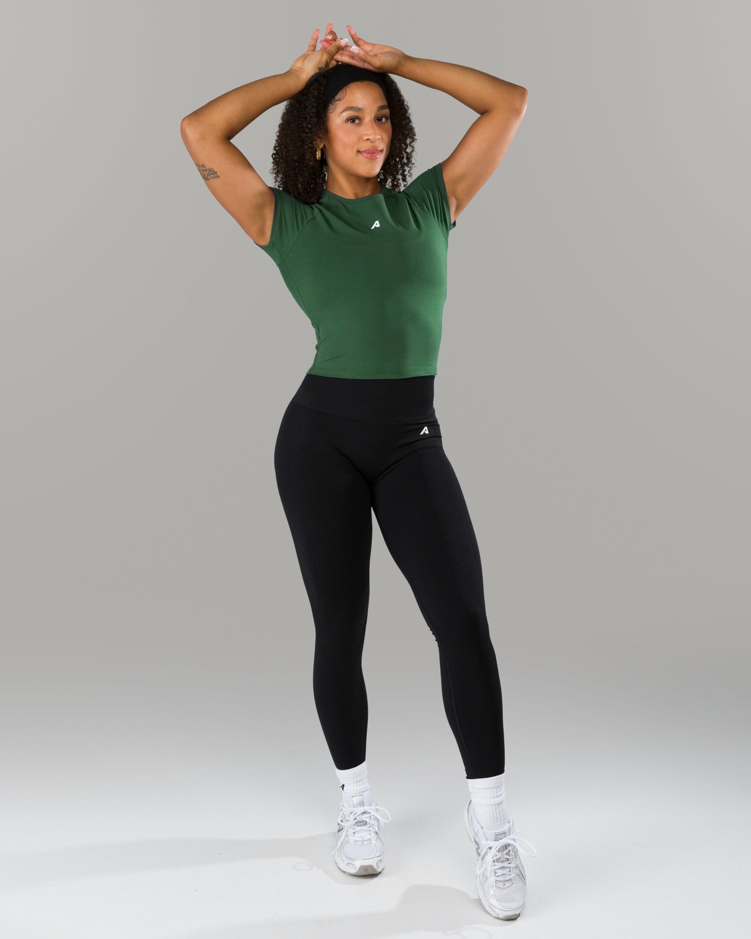Icon Baby Tee - Court Green - Workout Clothes For Women | Alphalete