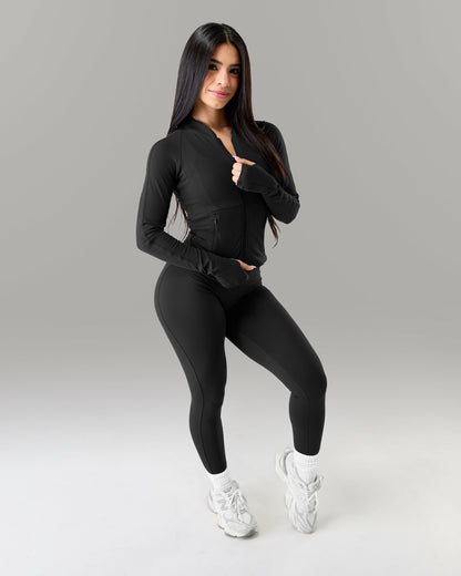 Aura Sculpt Jacket - Black - Workout Clothes For Women | Alphalete