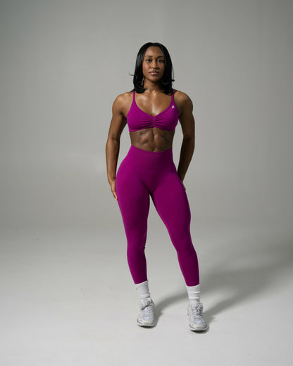 Pump Mid Rise Legging - Dark Fuchsia | Alphalete