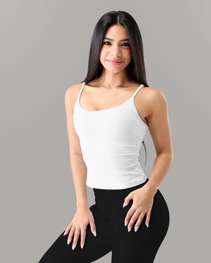 Aura Form Tank - White - Workout Clothes For Women | Alphalete