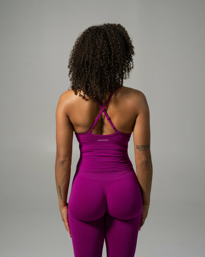 Crossed Push Tank - Dark Fuchsia | Alphalete