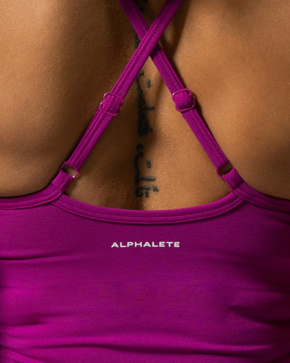 Crossed Push Tank - Dark Fuchsia | Alphalete