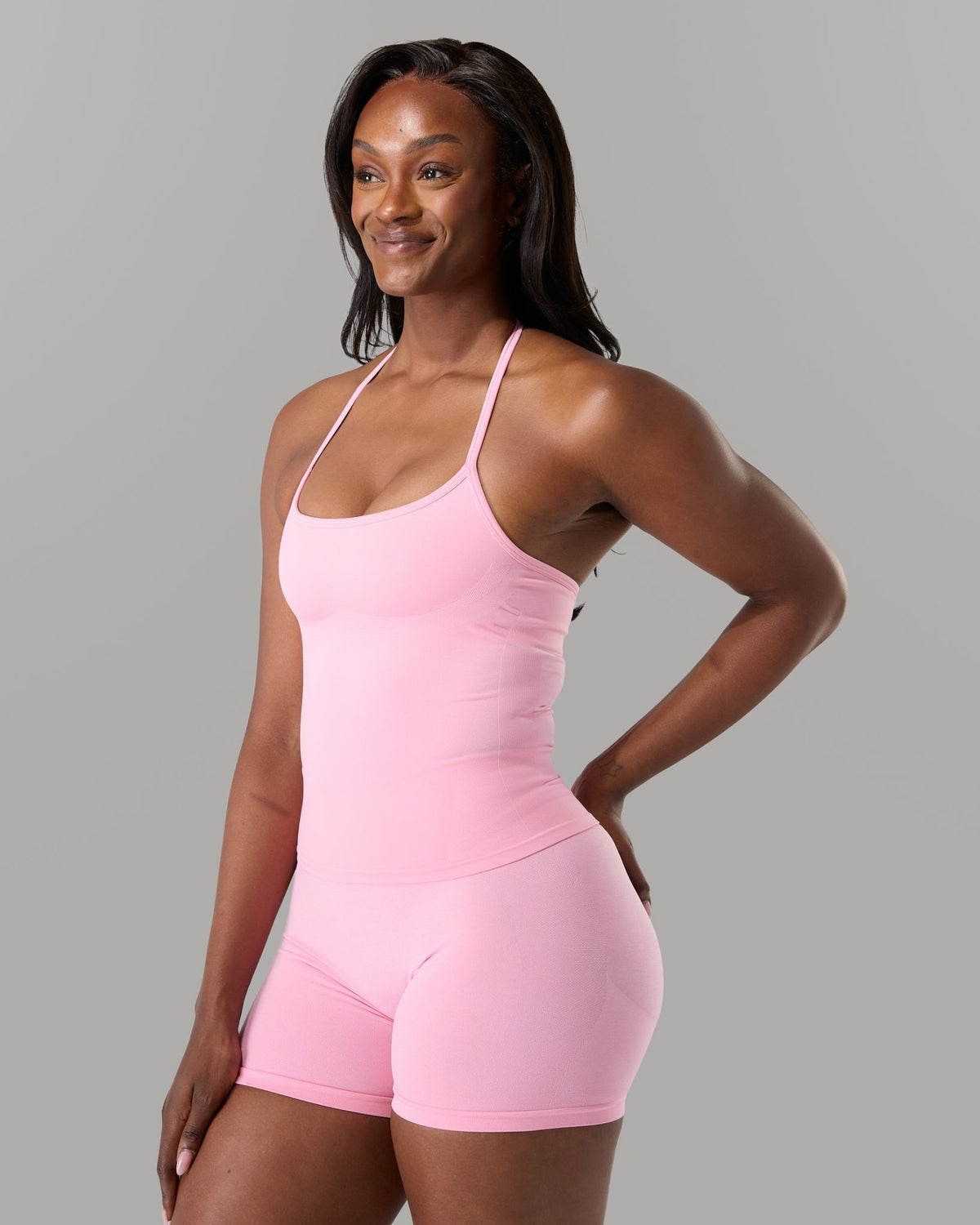 Halter Push Tank - Rose - Workout Clothes For Women | Alphalete