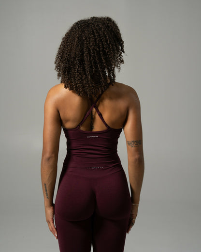 Crossed Push Tank - Merlot - Workout Clothes For Women | Alphalete