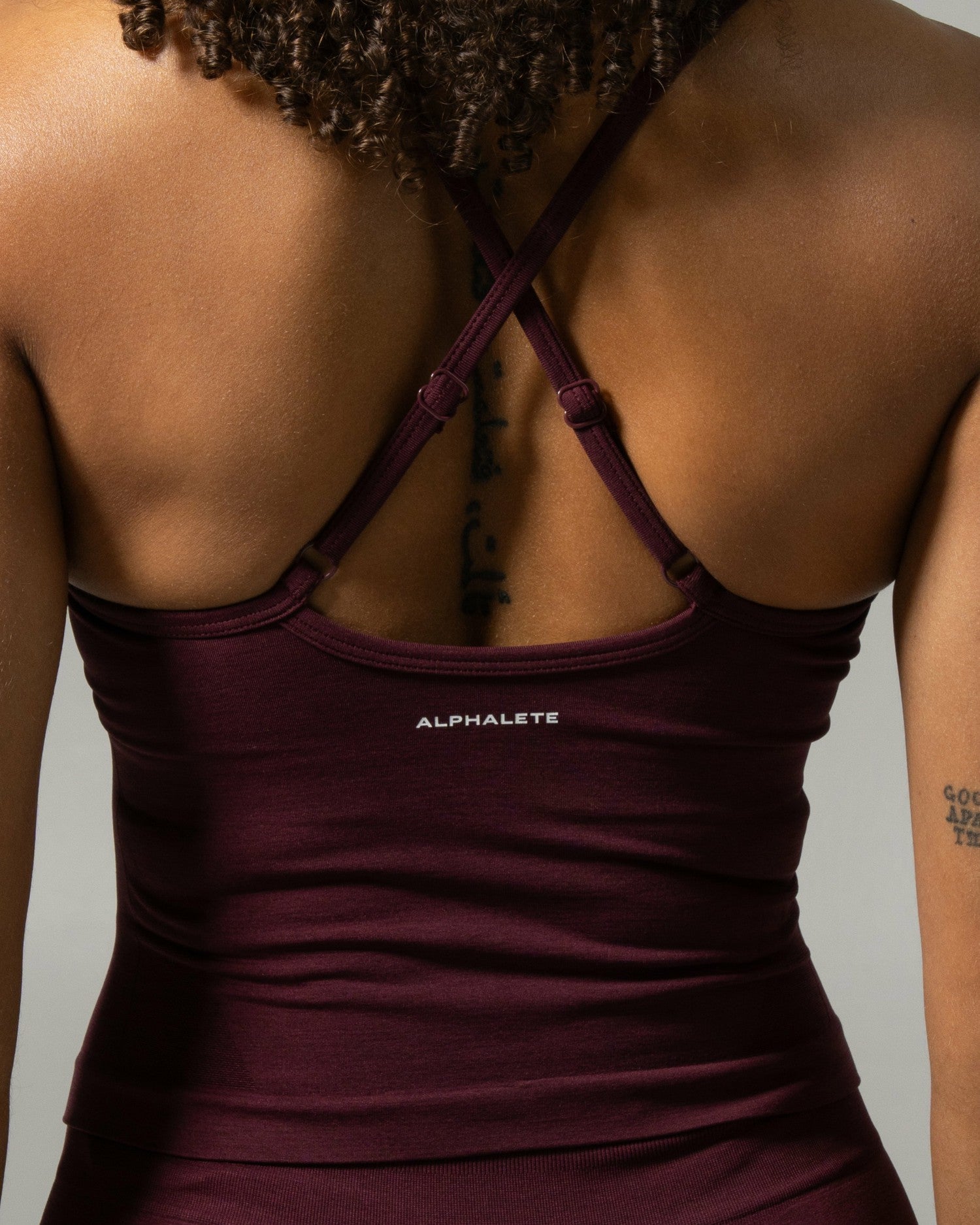 Crossed Push Tank - Merlot - Workout Clothes For Women | Alphalete